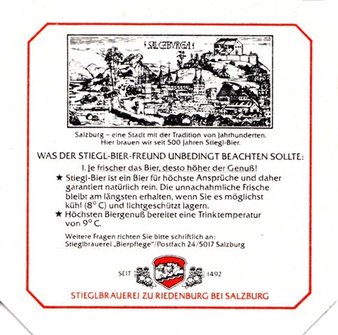 salzburg s-a stiegl was der 1b (8eck180-1 je frischer-schwarzrot) 